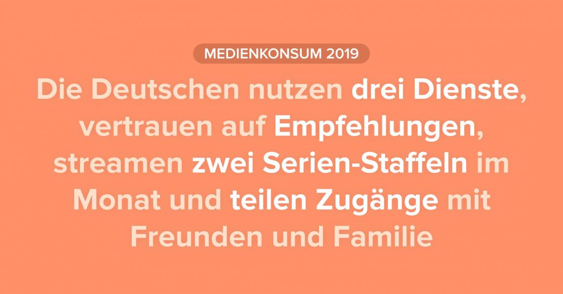 So streamt Deutschland (Ende 2019)